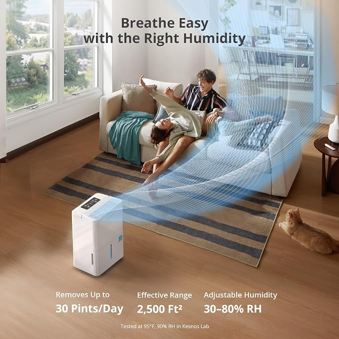 2,500 Sq. Ft. Energy Star 2025 Dehumidifier for Home & Basement, Ideal for Bedroom with Ultra Quiet 36 dB, alternate product