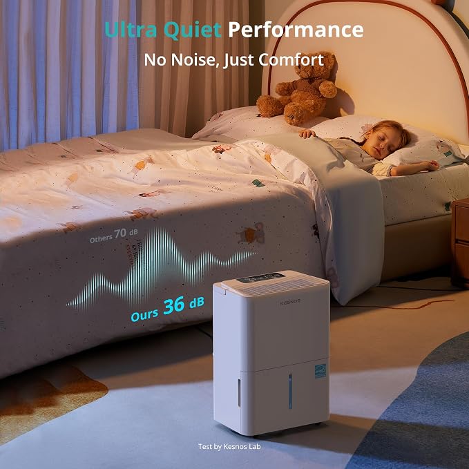 2,500 Sq. Ft. Energy Star 2025 Dehumidifier for Home & Basement, Ideal for Bedroom with Ultra Quiet 36 dB, alternate product