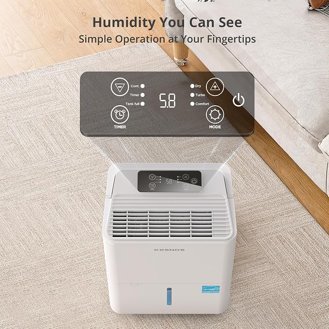2,500 Sq. Ft. Energy Star 2025 Dehumidifier for Home & Basement, Ideal for Bedroom with Ultra Quiet 36 dB, alternate product