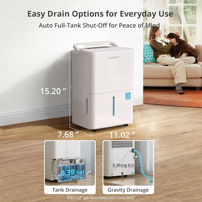 2,500 Sq. Ft. Energy Star 2025 Dehumidifier for Home & Basement, Ideal for Bedroom with Ultra Quiet 36 dB, alternate product