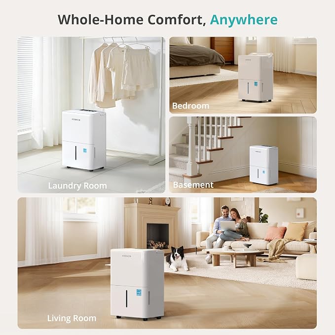 2,500 Sq. Ft. Energy Star 2025 Dehumidifier for Home & Basement, Ideal for Bedroom with Ultra Quiet 36 dB, alternate product