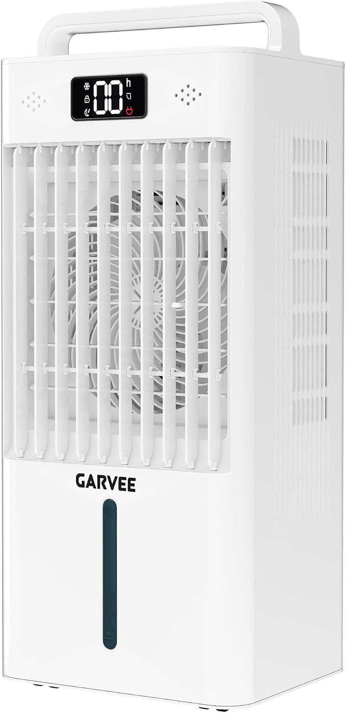 2.6 GAL Swamp Cooler with Touch & Remote Control, 3 Modes & 6 Speeds, 3-in-1 Evaporative Air Cooler with 90°+90° Oscillation
