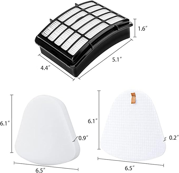 2 Hepa + 4 Foam & Felt Filters for Shark CU510 CU512 Lift-Away XL Upright Vacuum Accessories (2+4 filter), alternate product