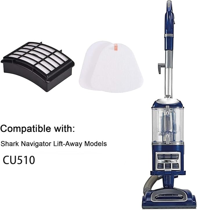 2 Hepa + 4 Foam & Felt Filters for Shark CU510 CU512 Lift-Away XL Upright Vacuum Accessories (2+4 filter), alternate product