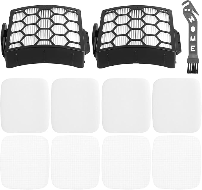 2 HEPA Filters and 4 Foam & Felt UV850 UV900 Filters Replacement for Shark Rotator Navigator Lift-Away ADV DuoClean PowerFins