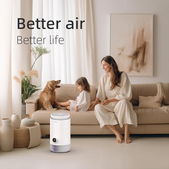 2 in 1 Air Purifier and Evaporative Humidifier Combo for Bedroom, H13 True HEPA Filter, alternate product view 2