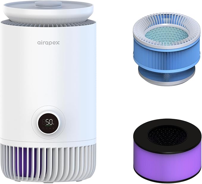 2 in 1 Air Purifier and Evaporative Humidifier Combo for Bedroom, H13 True HEPA Filter, alternate product view 8