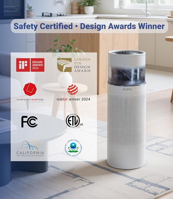 2 in 1 Air Purifier with Humidifier,Air Purifiers for Home Large Room,Humidifier and Air Purifier in one HEPA Purifier for