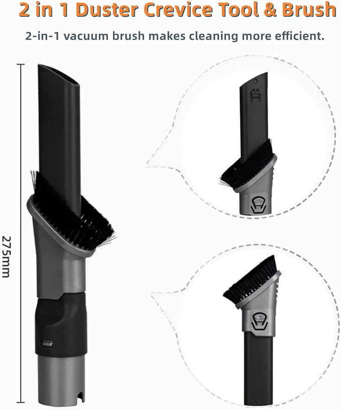 2 in 1 Crevice Duster Tool for Shark NV752 NV600 NV650 NV680 NV340 HV301 HV322 HV300 HV320 NV480 NV800 NV151 LA502 AZ2001