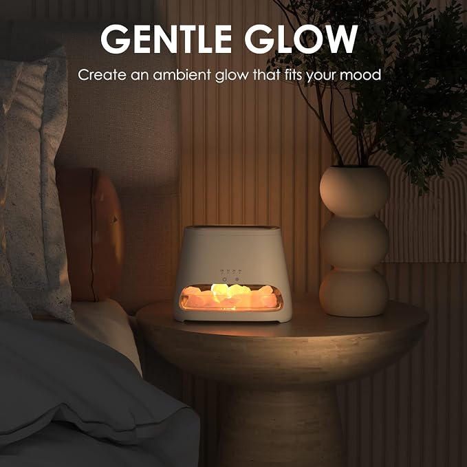 2-in-1 Himalayan Salt Lamp & Ultrasonic Essential Oil Diffuser, Aromatherapy Diffuser Cool Mist Humidifier, alternate product