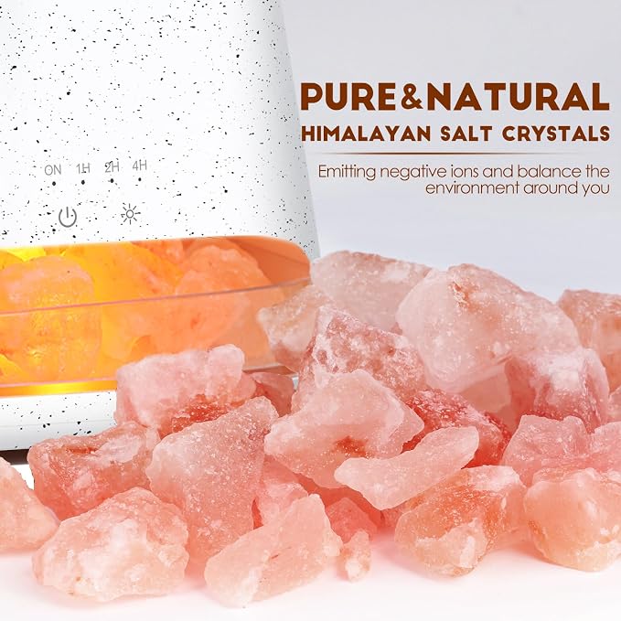 2-in-1 Himalayan Salt Lamp & Ultrasonic Essential Oil Diffuser, Aromatherapy Diffuser Cool Mist Humidifier, alternate product