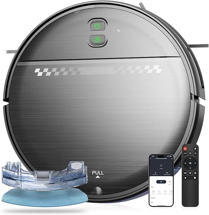 2 in 1 Robot Vacuum and Mop Combo, 2.87'' Ultra- Robotic Vacuum Cleaner with 3D Obstacle Avoidance, product image