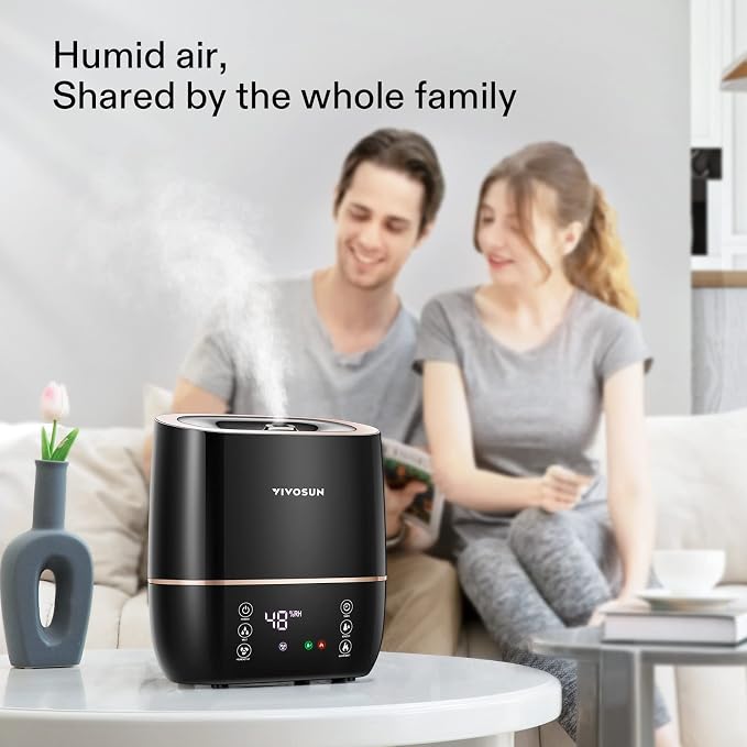 2-in-1 Warm and Cool Mist Humidifier, 5L Indoor Ultrasonic Air Humidifier with Essential Oil Tray for Bedrooms, Plants
