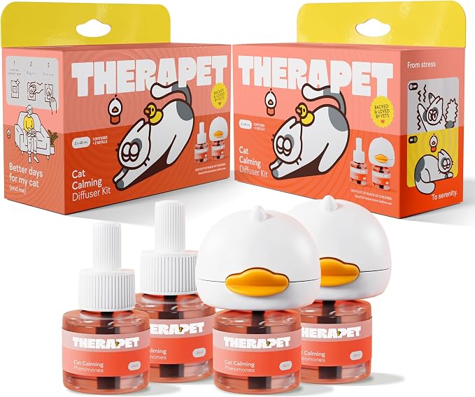 2-Pack 120-Days Cat Calming Diffuser Kits - Dual-Pheromone Cat Diffusers for Stress, Pee Spraying, Fighting, product image