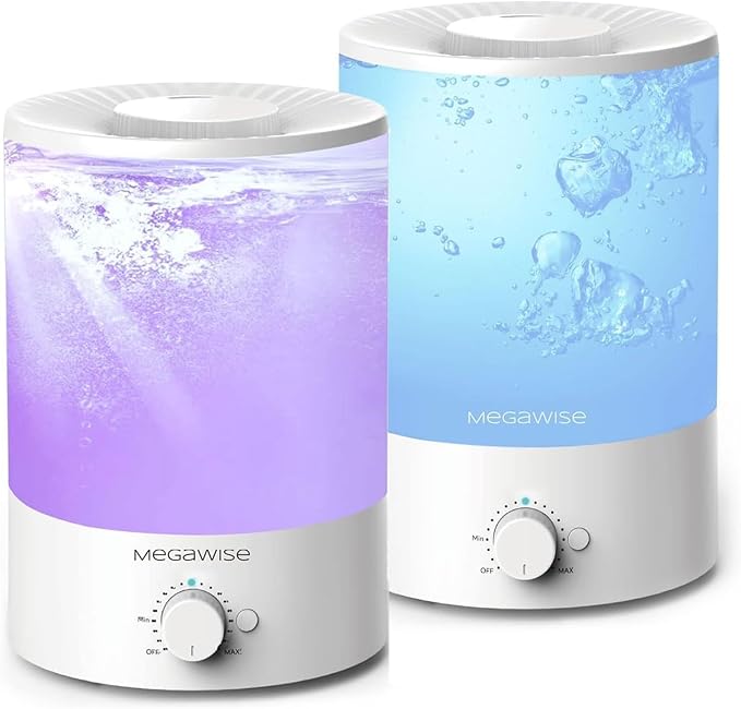 2 pack 3.5L Ultrasonic Cool Mist Humidifier – Top-Fill, Essential Oil Diffuser, Quiet Operation, Night Light, product image