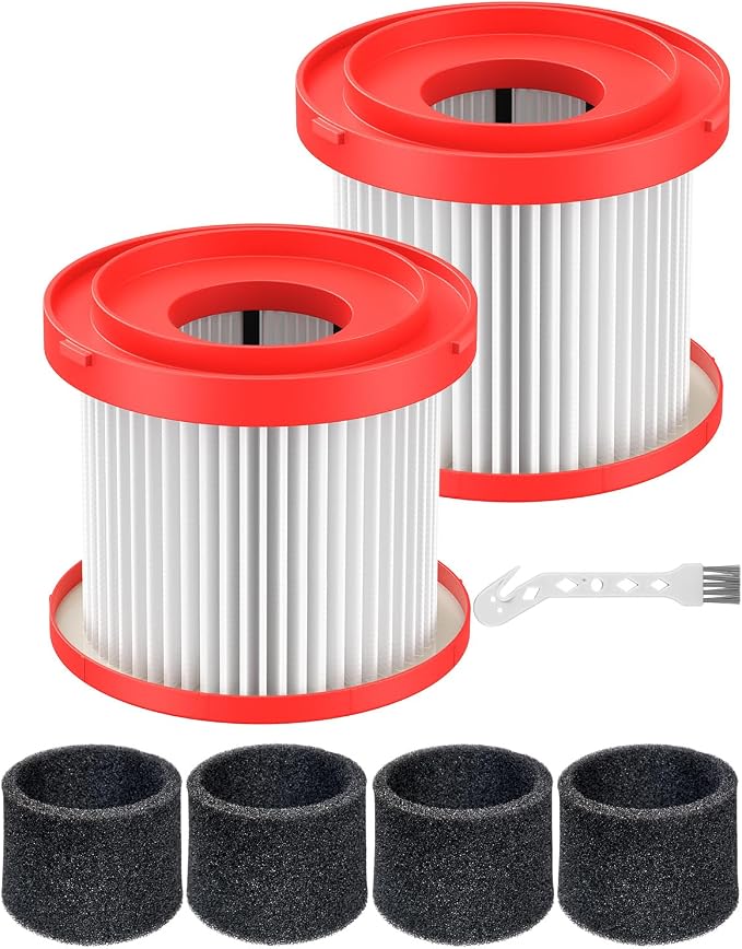 2 Pack 49-90-1900 Wet Dry Vacuum HEPA Filter Replacement Compatible with Cordless M18 Vacuum 0780-20 0880-20 with 4