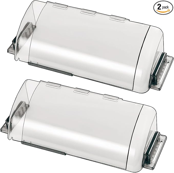 2 Pack Adjustable Air Vent Deflector, 9”-15” Transparent Deflector for Ceiling Registers, Floor, Sidewall (2), product image