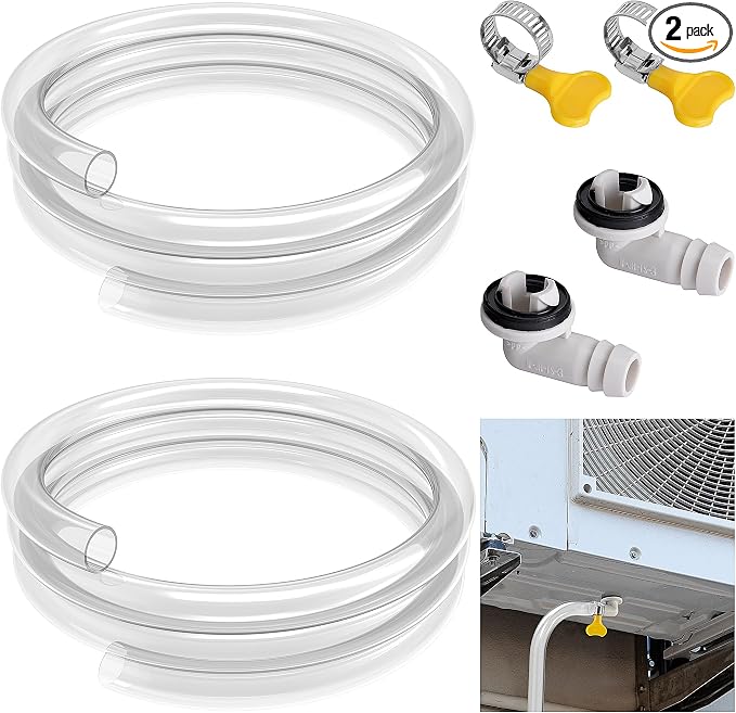 2 Pack Air Conditioner Drain Hose- 3 Ft Portable Leakproof AC Drain Hose Kit- Universal AC Drain Pipe