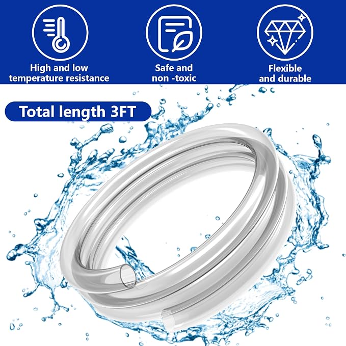 2 Pack Air Conditioner Drain Hose- 3 Ft Portable Leakproof AC Drain Hose Kit- Universal AC Drain Pipe, alternate view 2