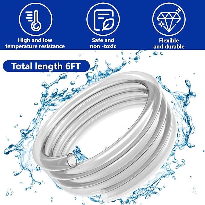 2 Pack Air Conditioner Drain Hose- 6 Ft Portable Leakproof AC Drain Hose Kit- Universal AC Drain Pipe, alternate view 2