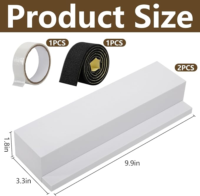 2 Pack Air Conditioner Foam Block, Window AC Side Foam Block Kit with Foam Strip and Tape, Insulated Foam Panel for U-Shaped