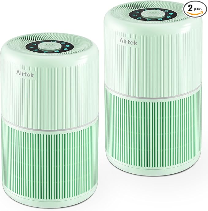 2 Pack Air Purifier for Home Bedroom with H13 True HEPA Filter for Smoke, Smokers, Dust, Odors, Pollen, product image