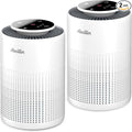2 Pack Air Purifiers for Home Bedroom H13 True HEPA Air Filter Cleaner, Odor Eliminator, Remove Smoke Dust Pollen Pet Dander