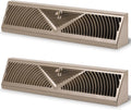 2 Pack Baseboard Register Vent 24 Inch Duct Opening Size Vent Covers for Home Floor Diffuser Wall Corner