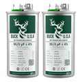 2 Pack Buck 35+5uF 35/5 MFD ±6% CBB65B Dual Run Round Start Capacitor - Ideal for HVAC Systems, Air Conditioner