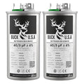 2 Pack Buck 60+5uF 60/5 MFD ±6% CBB65B Dual Run Round Start Capacitor - Ideal for HVAC Systems, Air Conditioner