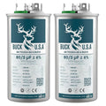 2 Pack Buck 80+5uF 80/5 MFD ±6% CBB65B Dual Run Round Start Capacitor - Ideal for HVAC Systems, Air Conditioner