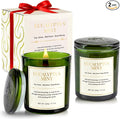 2 Pack Candles for Home Scented,Wood Wick Eucalyptus Mint Scented Candle,22.6 oz 150 Hour Long Burning Lasting, product image