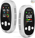 2-Pack Carbon Monoxide Detectors Plug in with Rechargeable Battery Backup, Upgraded 10-Year Sensor, Dual-Mode LED Display
