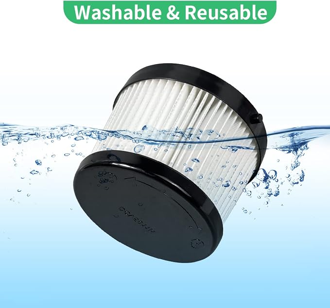 2 Pack DCV5011H HEPA Filter Compatible with DCV501HB Cordless Handheld Vacuum, with 4 Foam Sleeve Filters & 1 Brush