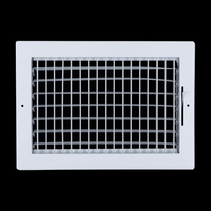 2 Pack] Fits 12x8 Duct Opening Steel Adjustable Air Supply Grille by | Register Vent Cover Grill for Sidewall and Ceiling |