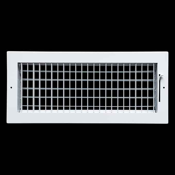 2 Pack] Fits 16x6 Duct Opening Steel Adjustable Air Supply Grille by | Register Vent Cover Grill for Sidewall and Ceiling |