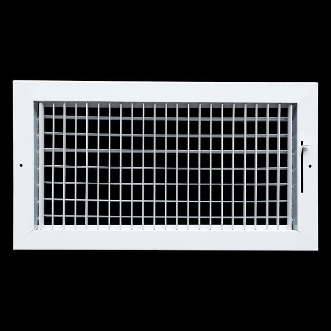 2 Pack] Fits 16x8 Duct Opening Steel Adjustable Air Supply Grille by | Register Vent Cover Grill for Sidewall and Ceiling |