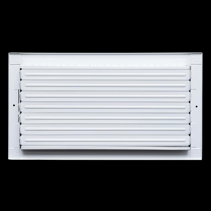 2 Pack] Fits 16x8 Duct Opening Steel Adjustable Air Supply Grille by | Register Vent Cover Grill for Sidewall and Ceiling |