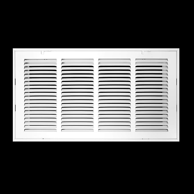 2 Pack] Fits 20x10 Duct Opening | Steel Return Air Filter Grille by [Removable Door] for 1-inch Filters | Vent Cover Grill