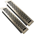 2 Pack Floor Register 2x12 Inches Heavy Duty Walkable Steel Floor Vents Ease Adjust Air Flow Direction Floor Registers