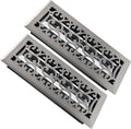 2 Pack Floor Register 4x12 Inches Heavy Duty Walkable Steel Floor Registers Adjustable Airflow Floor Vent Covers - Satin