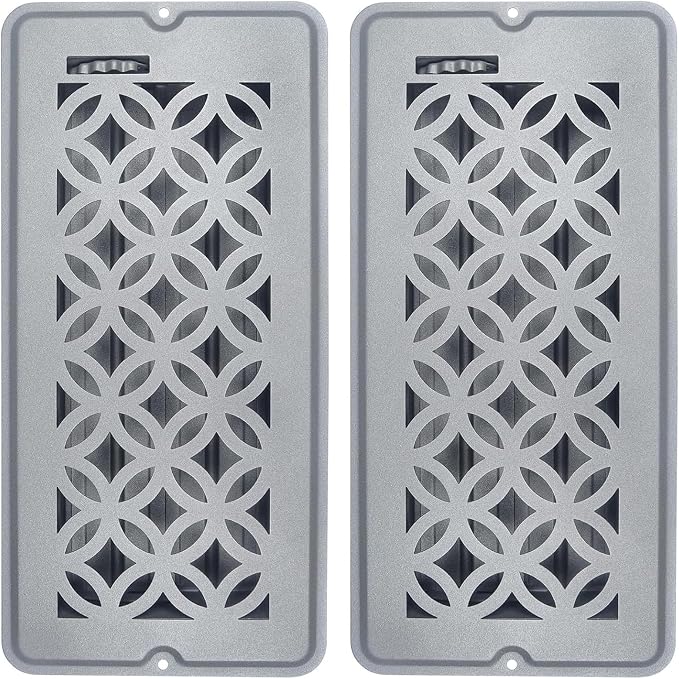 2 Pack Floor Vent Covers, Floor Register 4x10, Adjustable Decorative Vent Covers for Home Floor Ceiling or Sidewall Vent