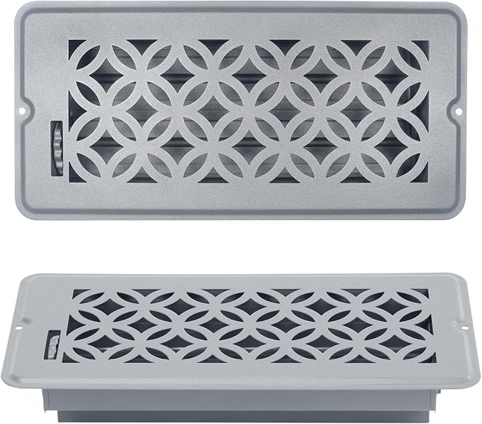 2 Pack Floor Vent Covers, Floor Register 4x10, Adjustable Decorative Vent Covers for Home Floor Ceiling or Sidewall Vent