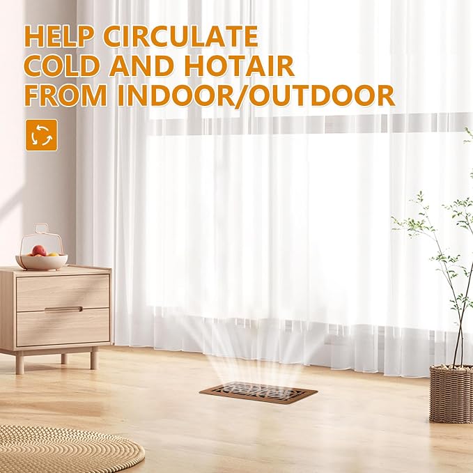 2 Pack Floor Vent Covers, Floor Register 4x10, Heavy Duty Walkable Steel Vent Cover, Adjustable Metal Decorative Vent Covers