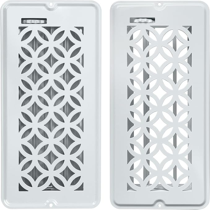 2 Pack Floor Vent Covers, Floor Register 4x10 with Screws, Adjustable Decorative Vent Covers for Home Floor Ceiling or