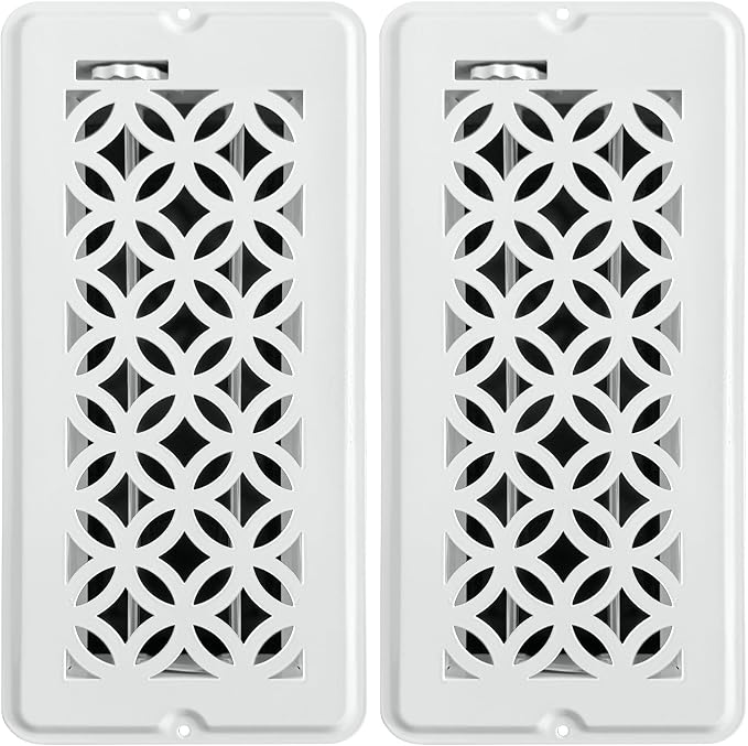 2 Pack Floor Vent Covers, Floor Register 4x10 with Screws, Adjustable Decorative Vent Covers for Home Floor Ceiling or