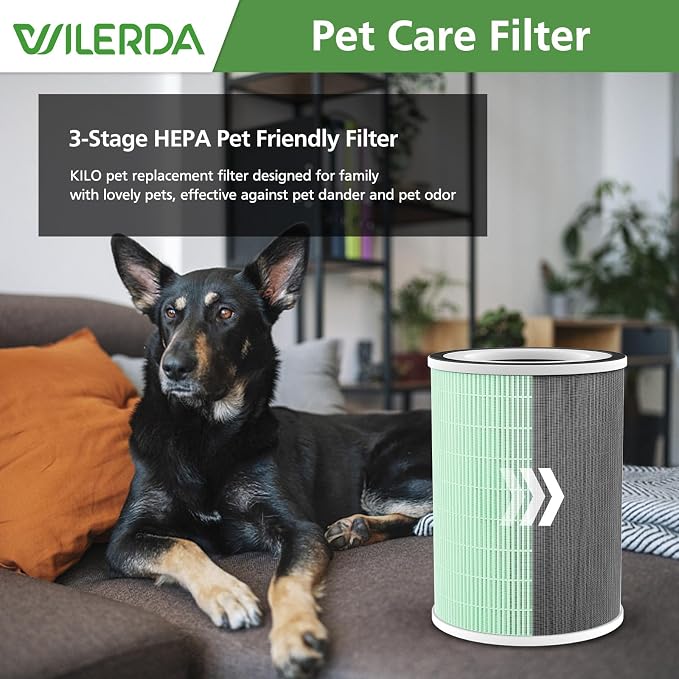 2 Pack HEPA KILO Pet Filter, Compatible with KILO, KILOPLUS, KILOPRO, MIRO,MIRO PRO and MR-Kilo, Kalo Air Pur
