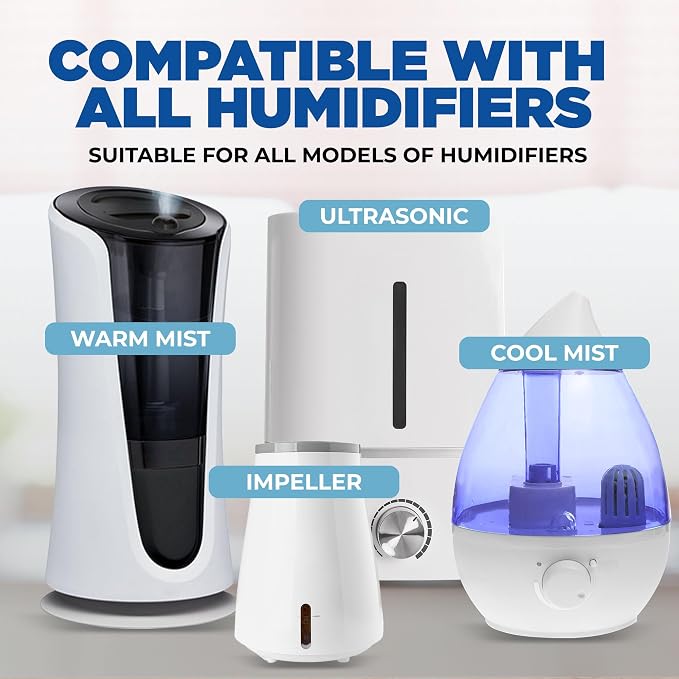 [2 Pack] Humidifier Drops for Cleaning - Food Grade Humidifier Cleaner Slows Buildup & Scaling - Cleans & Deodorizes Water