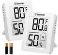 2 Pack Hygrometer Indoor Thermometer Room Humidity Gauge with Battery, Digital Temperature Gauge Humidity Meter Indicator for