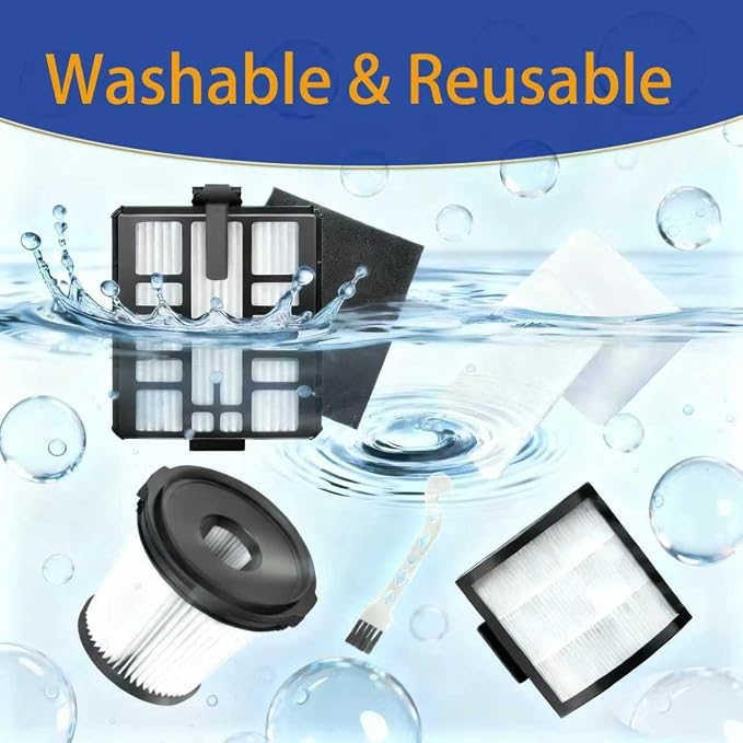 (2 Pack) IW3511 HEPA Filters Replacement Parts Compatible with Shark IW3120 Detect Clean Auto Empty System and Shark